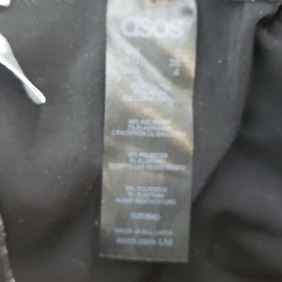 ASOS womens 4 black coated leggings - Picture 4 of 4